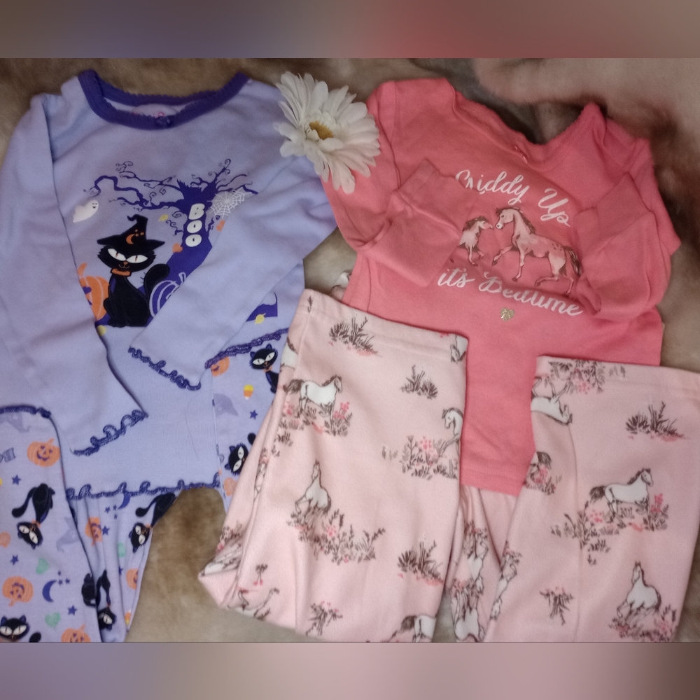 *3 for$30* Children's Place Happy Halloween PJ set 🎃NWOT& HORSE Carters set 3T